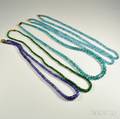 Five Blue and Green Gemstone Necklaces