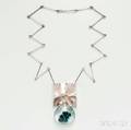 Lapponia Bjorn Weckstrom Sterling Silver and Glass Pendant