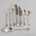 Lutz  Weiss 800 Silver Partial Flatware Service for Eight