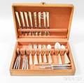 Stieff Modern Sterling Silver Partial Flatware Service for Eight