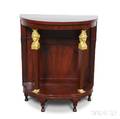 Empirestyle Parcelgilt Mahogany Demilune Console