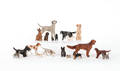 Nineteen Austrian cold painted bronze dogs