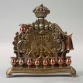 Polish Brass and Copper Hanukkah Lamp