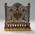 Damascene Hanukkah Lamp