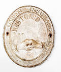 Cast oval iron fire mark for the Union Insurance Company of Charleston South Carolina