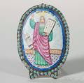 Enamel Plaque Depicting Moses