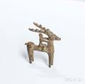 Luristan Bronze Figure of a Stag and Rider