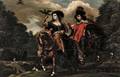 Continental School 17th18th Century Falconers on Horseback