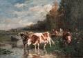 Marie Dieterle French 18561935 Cows Watering