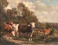 Marie Dieterle French 18561935 Cows at the Forest Edge