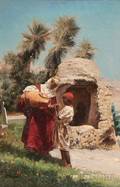 Peter Conrad Schreiber German 18161894 Pouring Water at an Oasis