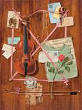 Gayle Blair Tate American b 1944 Trompe lOeil with Violin