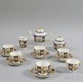 Fourteenpiece New Chelsea Imaripalette Porcelain Tea Service