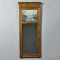 Giltwood and Eglomise Entablature Mirror