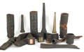 Collection of leather hose nozzles etc 19th c