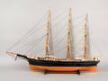 American canvas and rigged ship model of the merchant ship