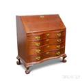 Chippendalestyle Mahogany Oxbow Slantlid Desk