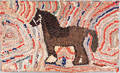 American hooked rug depicting a horse late 19th c