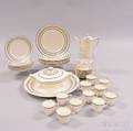 Fortythree Wedgwood Silver Lustre Moonstone Tableware Items