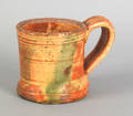 Shenandoah redware mug ca 1830