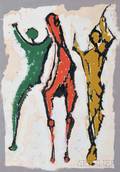 Marino Marini Italian 19011980 Two Figures and a Horse