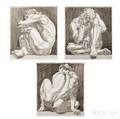 Paul Cadmus American 19041999 Suite of Three Works Nudo 1 2 and 3