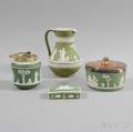 Four Wedgwood Green Jasper Items