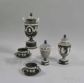 Five Modern Wedgwood Black Jasper Items
