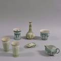 Seven Wedgwood Green Jasper Items