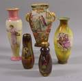 Five Royal Bonn Ceramic Vases Depicting Figural Scenes
