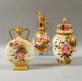 Three Royal Bonn Floraldecorated Ceramic Vessels