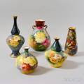 Five Royal Bonn Floraldecorated Ceramic Vases
