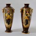 Pair of Royal Bonn Ceramic Portrait Vases