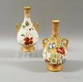 Pair of Royal Bonn Birddecorated Ceramic Vases