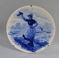 Royal Bonn Ceramic Charger of a Farewell Harbor Scene