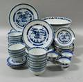 Approximately Fortythree Pieces of Canton Rice Porcelain Tableware