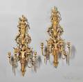 Pair of Neoclassicalstyle Giltwood Fourlight Sconces