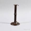 Reproduction Iron Wedding Ring Hogscraper Candlestick