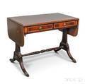 Regencystyle Carved and Inlaid Mahogany Dropleaf Sofa Table