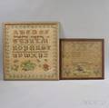 Two Framed Victorian Needlepoint Samplers