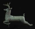American molded copper tenpoint leaping stag weathervane ca 1880
