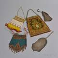 Three Beaded and Two Mesh Bags