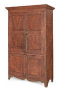 New Jersey painted pine wall cupboard ca 1820