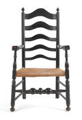 Delaware Valley ladderback armchair ca 1760
