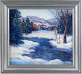 Oil on canvas winter landscape