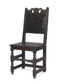 Southeastern Pennsylvania William  Mary walnut wainscot dining chair ca 1725