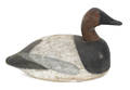 Oversize carved and painted canvasback duck decoy early 20th c