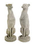 Pair of aggregate lawn whippets early 20th c