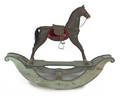 Carved and painted hobby horse 19th c
