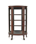 Oak bowfront china cabinet